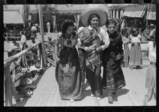 Spanish-American native dance. Fiesta at Taos, New Mexico