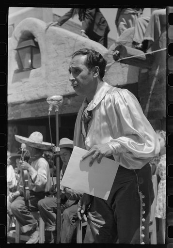 Untitled photo, possibly related to: Native Spanish-American dance at fiesta, Taos, New Mexico