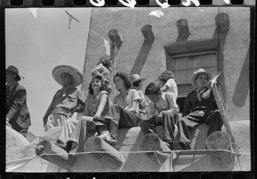 Spectators at the native dance exhibition, Taos, New Mexico