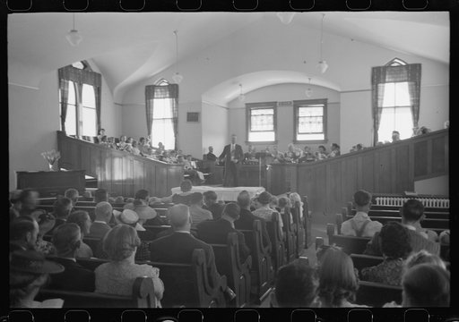 Mormon church on Sunday morning, Mendon, Utah