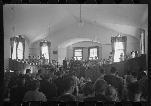 Untitled photo, possibly related to: Mormon church on Sunday morning, Mendon, Utah