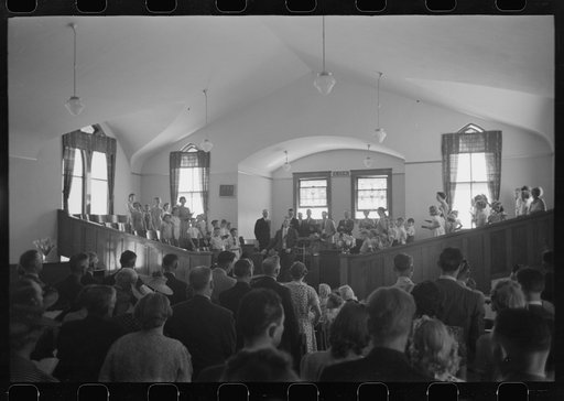 Untitled photo, possibly related to: Mormon church on Sunday morning, Mendon, Utah
