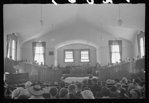 Untitled photo, possibly related to: Mormon church on Sunday morning, Mendon, Utah