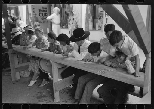 Untitled photo, possibly related to: Bingo at fiesta, Taos, New Mexico