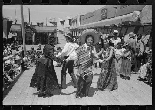 Untitled photo, possibly related to: Native Spanish-American dance. Fiesta, Taos, New Mexico