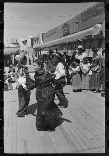 Untitled photo, possibly related to: Native Spanish-American dance. Fiesta, Taos, New Mexico