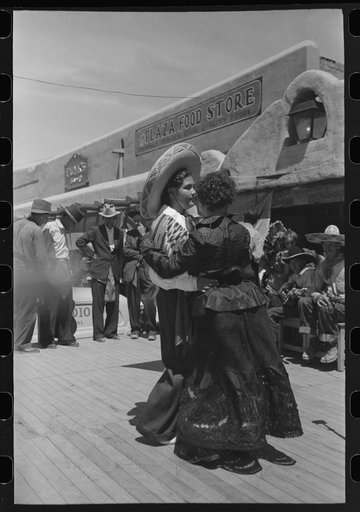 Untitled photo, possibly related to: Native Spanish-American dance. Fiesta, Taos, New Mexico
