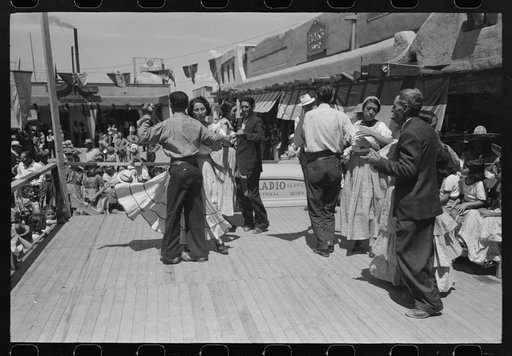 Untitled photo, possibly related to: Native Spanish-American dance. Fiesta, Taos, New Mexico