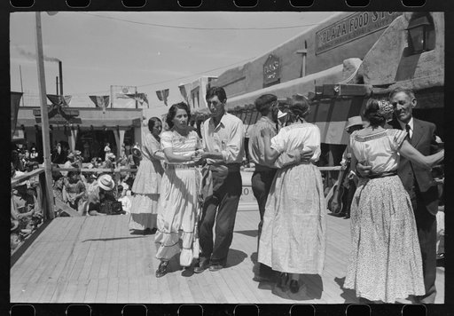 Native Spanish-American dance at fiesta, Taos, New Mexico