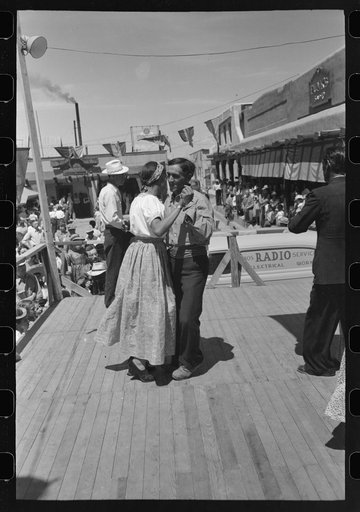 Untitled photo, possibly related to: Native Spanish-American dance at fiesta, Taos, New Mexico
