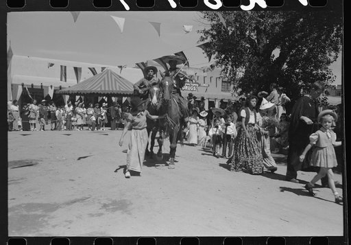 Untitled photo, possibly related to: Parade at fiesta, Taos, New Mexico