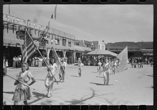 Parade on fiesta day, Taos, New Mexico