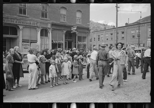 Untitled photo, possibly related to: Children watching the Labor Day parade, Silverton, Colorado