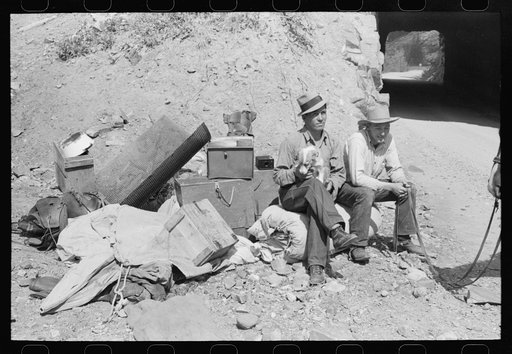 Untitled photo, possibly related to: Sheepherder with his horse and camp outfit, Ouray County, Colorado