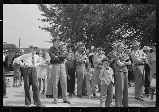 Spectators at childrens' races, Labor Day celebration, Ridgway, Colorado