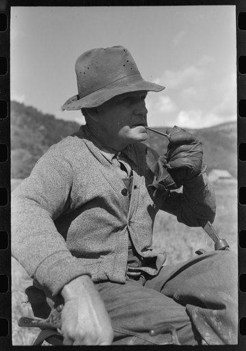 Farmer in Animas River Valley, La Plata County, Colorado