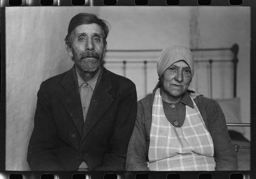 Old couple of Spanish extraction, Concho, Arizona
