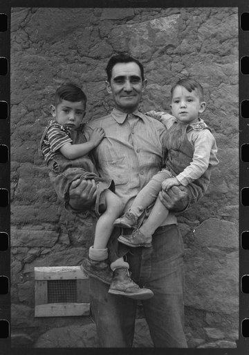 Farmer of Spanish extraction with his two sons, Concho, Arizona