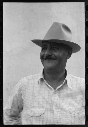 Untitled photo, possibly related to: Juan Candelaria, owner of several thousand acres of land near Concho, Arizona. He is considering selling to the government for FSA (Farm Security Administration) use