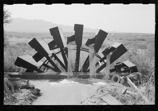Waterwheel, FSA (Farm Security Administration) water facilities project, Mohave County, Arizona