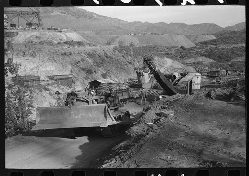 Untitled photo, possibly related to: Shasta Dam under construction, Shasta, California