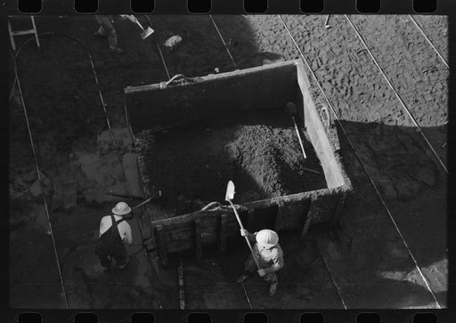 Untitled photo, possibly related to: Work in Shasta Dam. Shasta County, California
