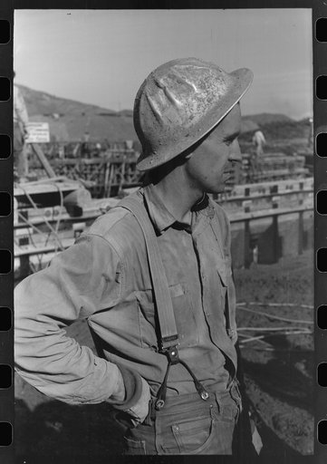 Construction worker, Shasta Dam, Shasta County, California