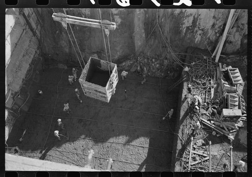 Untitled photo, possibly related to: Working on construction of Shasta Dam. Shasta County, California.