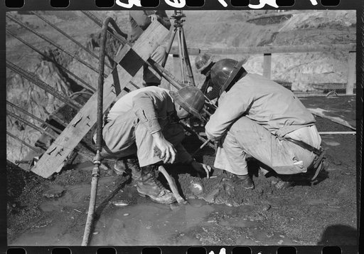 Surveyors at work, Shasta Dam. Shasta County, California