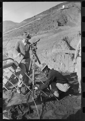 Surveyors at work, Shasta Dam. Shasta County, California