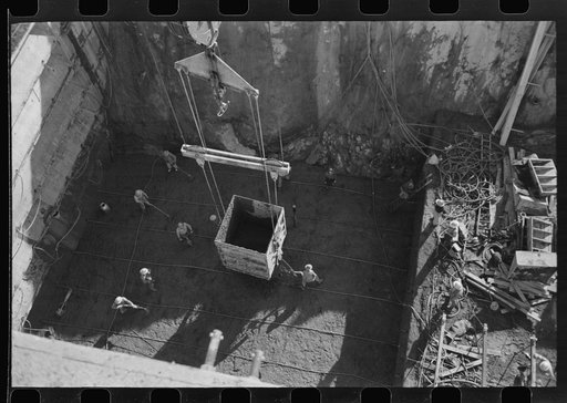 Construction work on Shasta Dam. Shasta County, California