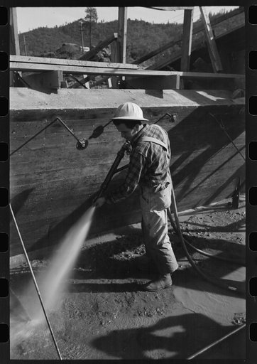Construction work, Shasta Dam. Shasta County, California