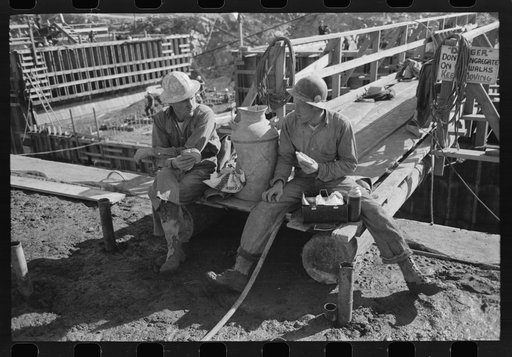 Untitled photo, possibly related to: Construction worker, Shasta Dam. Shasta County, California