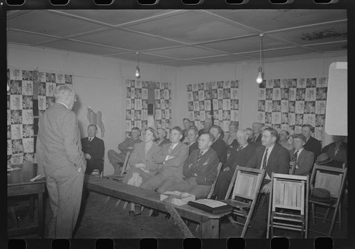 Meeting of farmers with agricultural agent. Placer County, California