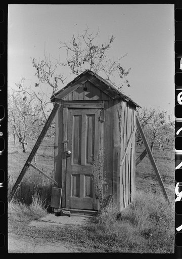 Privy on farm in Placer County, California