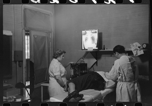 Untitled photo, possibly related to: Pneumothorax treatment for tuberculosis at the municipal sanitarium on the South Side of Chicago, Illinois