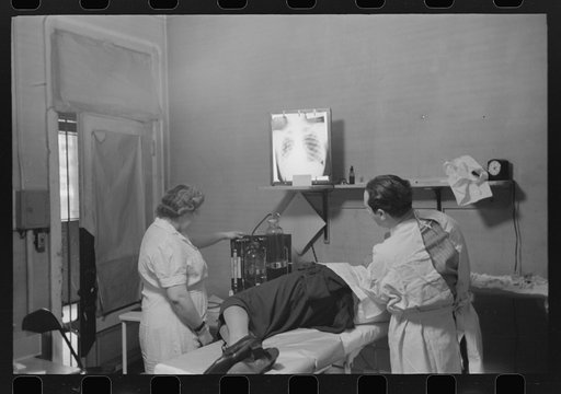 Untitled photo, possibly related to: Pneumothorax treatment for tuberculosis at the municipal sanitarium on the South Side of Chicago, Illinois
