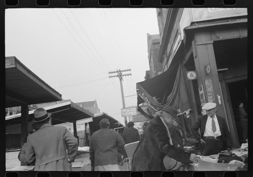 Untitled photo, possibly related to: Shop on Maxwell Street, Chicago, Illinois