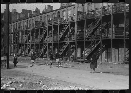 Apartment building in Negro section of Chicago, Illinois