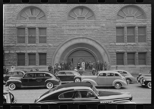 In front of Pilgrim Baptist Church on Easter Sunday, South Side of Chicago, Illinois