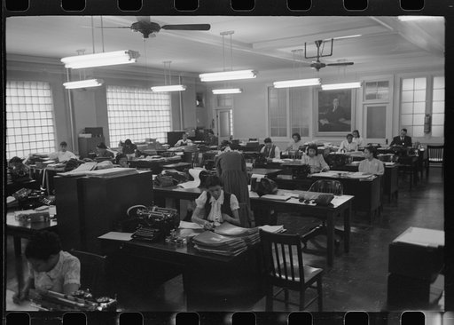 Front office of insurance company on South Side of Chicago, Illinois