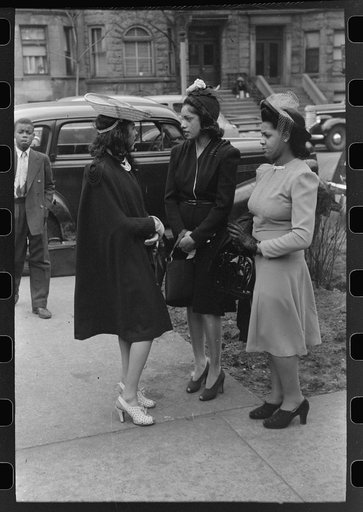 Untitled photo, possibly related to: Part of the Easter parade on the South Side of Chicago, Illinois