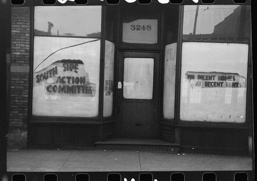 Sign in Negro section of Chicago, Illinois