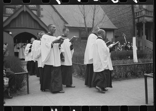 Part of the processional of an Episcopal Church, South Side of Chicago, Illinois