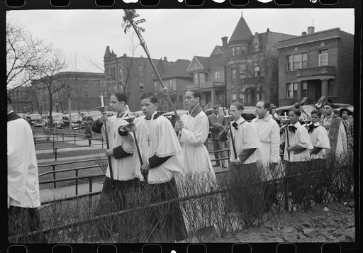 Part of the processional of an Episcopal Church, South Side of Chicago, Illinois