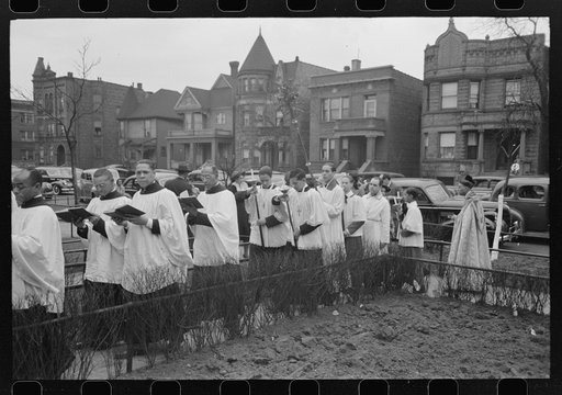 Part of the processional of an Episcopal Church, South Side of Chicago, Illinois