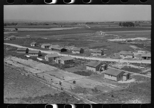 The homes of permanent farm workers at the FSA (Farm Security Administration) labor camp. Caldwell, Idaho