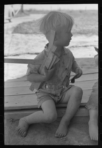 Untitled photo, possibly related to: Child of farmer living on Vale-Owyhee irrigation project at Malheur County, Oregon
