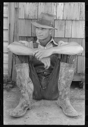 Untitled photo, possibly related to: Farmer on Vale-Owyhee irrigation project. Malheur County, Oregon