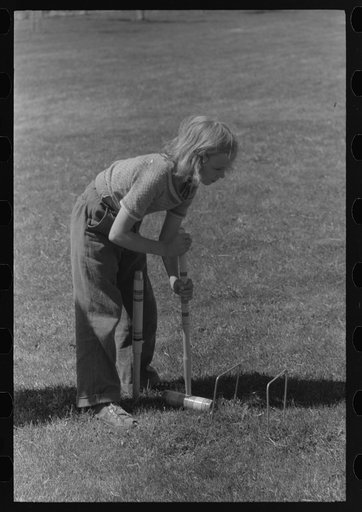Farmer's daughter living at the FSA (Farm Security Administration) labor camp. Caldwell, Idaho